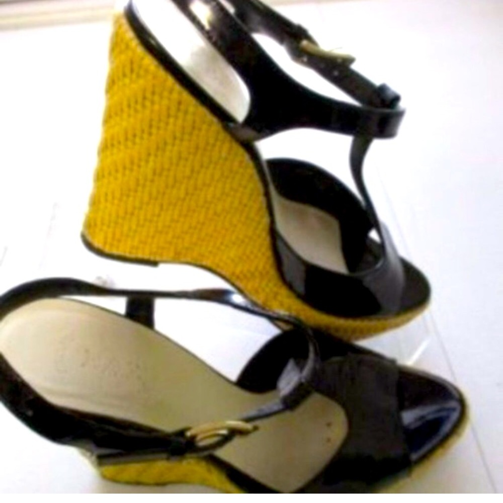 Bally leather wedge sandals. - Picture 1 of 7